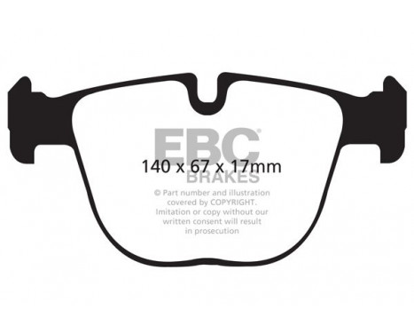 Brake Pad Set, disc brake Greenstuff DP62008 EBC, Image 4