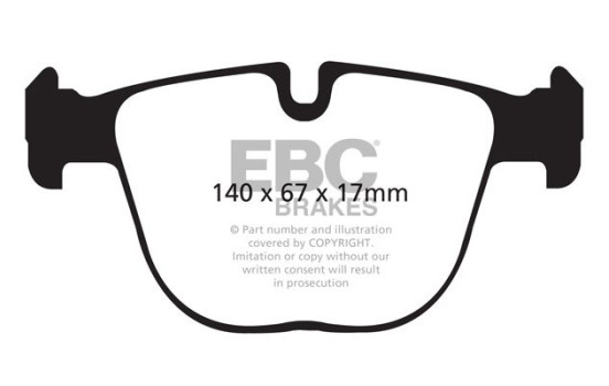 Brake Pad Set, disc brake Greenstuff DP62008 EBC, Image 4