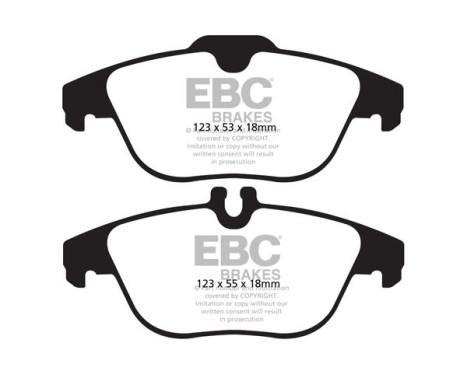 Brake Pad Set, disc brake Greenstuff DP62012 EBC, Image 4