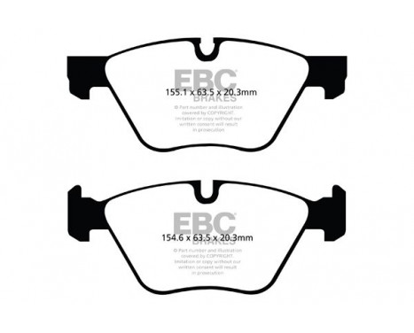 Brake Pad Set, disc brake Greenstuff DP62077 EBC, Image 4
