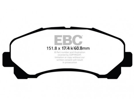 Brake Pad Set, disc brake Greenstuff DP62113 EBC, Image 4