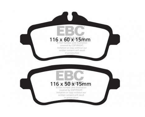 Brake Pad Set, disc brake Greenstuff DP62137 EBC, Image 4