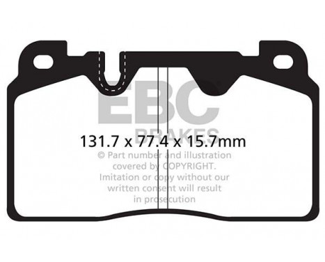 Brake Pad Set, disc brake Greenstuff DP62168 EBC, Image 4