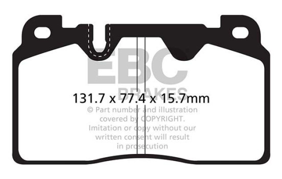 Brake Pad Set, disc brake Greenstuff DP62168 EBC, Image 4