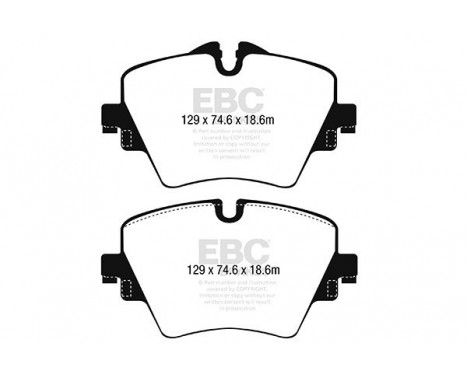 Brake Pad Set, disc brake Greenstuff DP62245 EBC, Image 4
