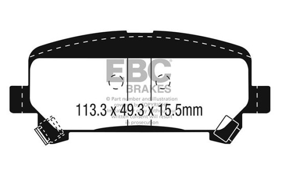 Brake Pad Set, disc brake Greenstuff DP63045 EBC, Image 4