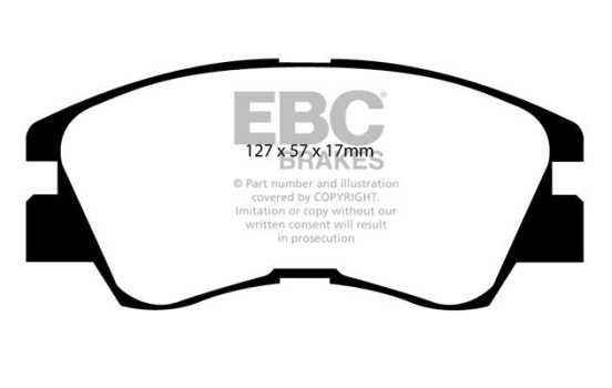 Brake Pad Set, disc brake Greenstuff DP6716 EBC, Image 4