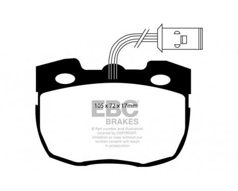 Brake Pad Set, disc brake Greenstuff DP6814 EBC, Image 4