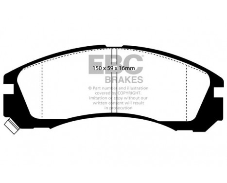 Brake Pad Set, disc brake Greenstuff DP6954 EBC, Image 4