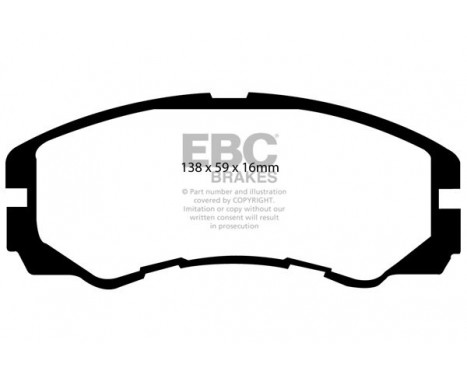 Brake Pad Set, disc brake Greenstuff DP6973 EBC, Image 4