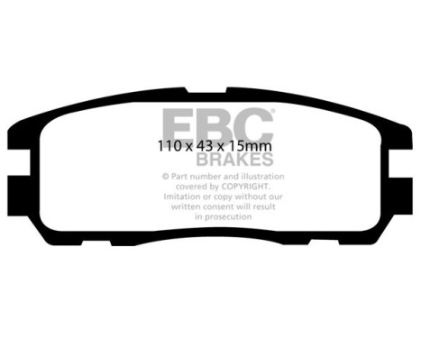 Brake Pad Set, disc brake Greenstuff DP6974 EBC, Image 4