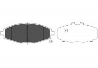 Brake Pad Set, disc brake KBP-1002 Kavo parts