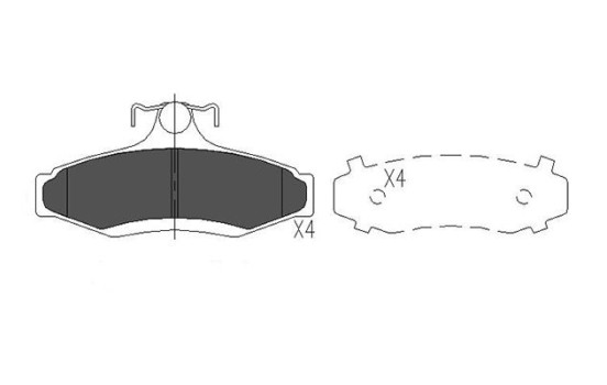 Brake Pad Set, disc brake KBP-1006 Kavo parts