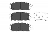 Brake Pad Set, disc brake KBP-1010 Kavo parts