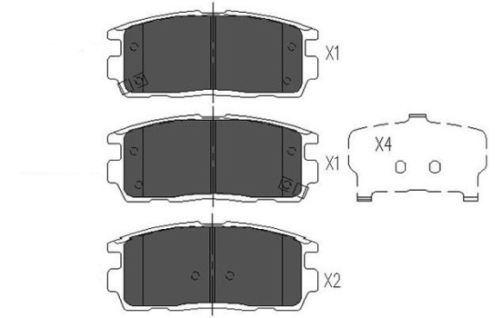 Brake Pad Set, disc brake KBP-1010 Kavo parts