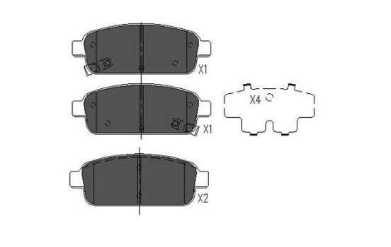 Brake Pad Set, disc brake KBP-1013 Kavo parts