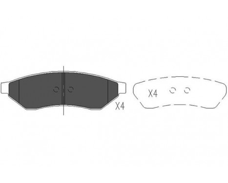Brake Pad Set, disc brake KBP-1015 Kavo parts