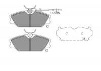 Brake Pad Set, disc brake KBP-1022 Kavo parts