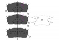 Brake Pad Set, disc brake KBP-1501 Kavo parts