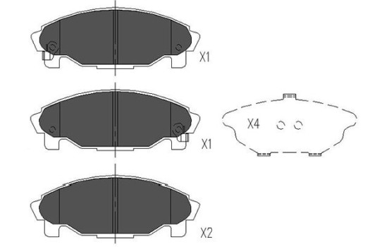 Brake Pad Set, disc brake KBP-1502 Kavo parts