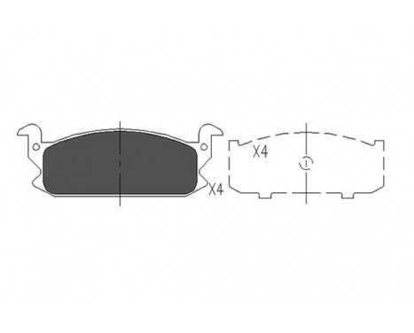 Brake Pad Set, disc brake KBP-1503 Kavo parts