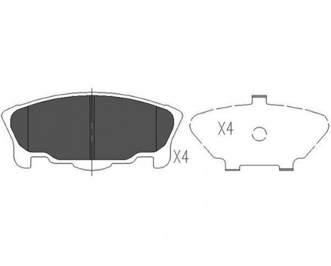 Brake Pad Set, disc brake KBP-1507 Kavo parts, Image 2