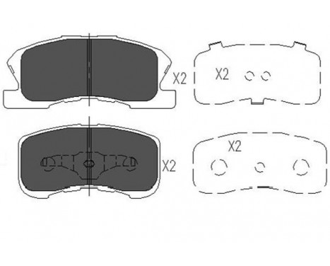 Brake Pad Set, disc brake KBP-1508 Kavo parts