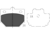 Brake Pad Set, disc brake KBP-1509 Kavo parts