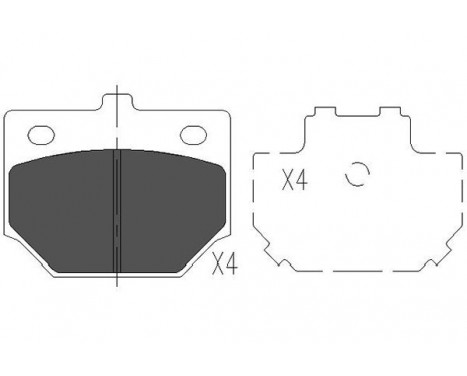 Brake Pad Set, disc brake KBP-1509 Kavo parts