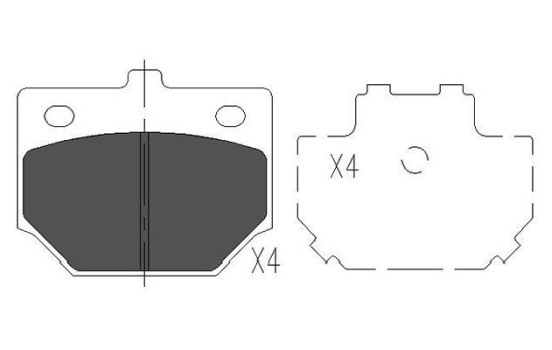 Brake Pad Set, disc brake KBP-1509 Kavo parts, Image 2