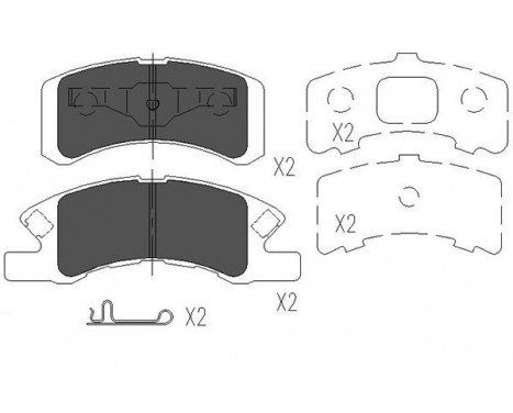 Brake Pad Set, disc brake KBP-1511 Kavo parts