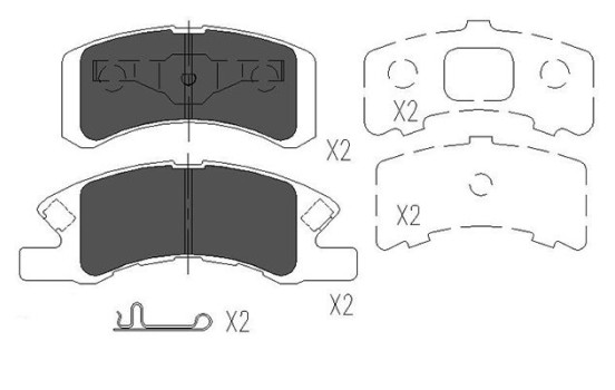 Brake Pad Set, disc brake KBP-1511 Kavo parts