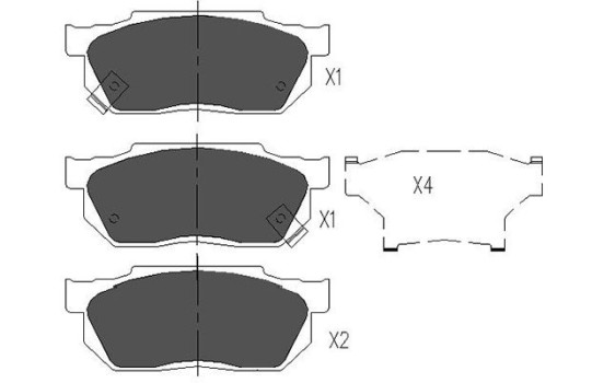 Brake Pad Set, disc brake KBP-2001 Kavo parts