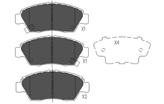 Brake Pad Set, disc brake KBP-2003 Kavo parts