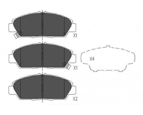 Brake Pad Set, disc brake KBP-2005 Kavo parts