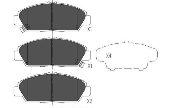 Brake Pad Set, disc brake KBP-2005 Kavo parts