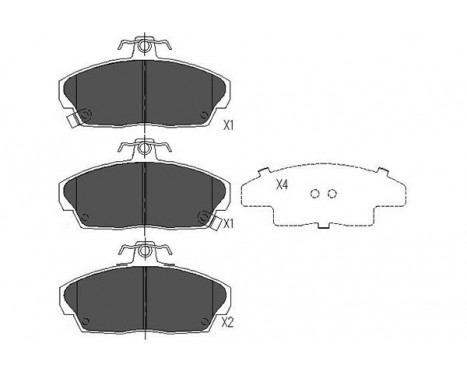 Brake Pad Set, disc brake KBP-2006 Kavo parts