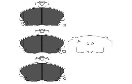 Brake Pad Set, disc brake KBP-2006 Kavo parts