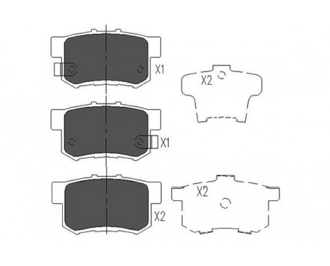 Brake Pad Set, disc brake KBP-2008 Kavo parts