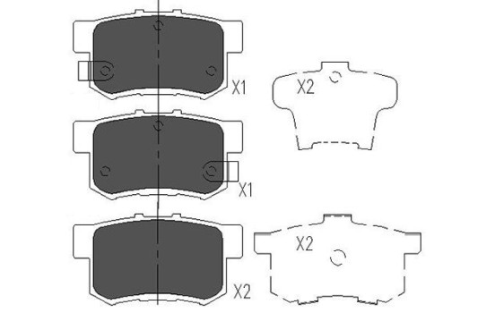 Brake Pad Set, disc brake KBP-2009 Kavo parts