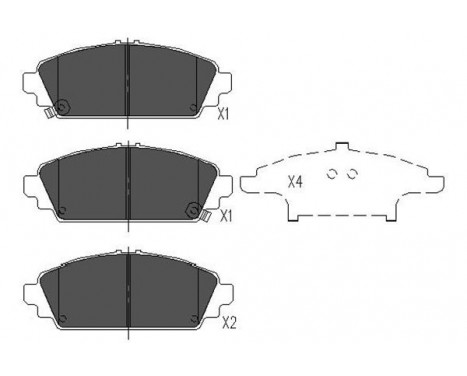 Brake Pad Set, disc brake KBP-2010 Kavo parts