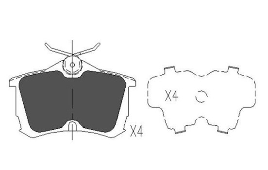 Brake Pad Set, disc brake KBP-2011 Kavo parts