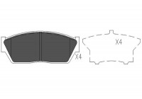 Brake Pad Set, disc brake KBP-2017 Kavo parts