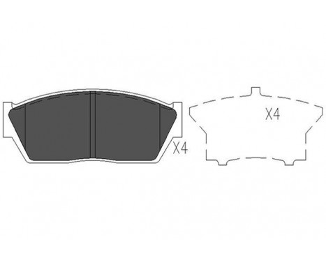 Brake Pad Set, disc brake KBP-2017 Kavo parts