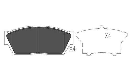 Brake Pad Set, disc brake KBP-2017 Kavo parts