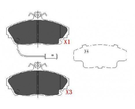 Brake Pad Set, disc brake KBP-2019 Kavo parts, Image 2
