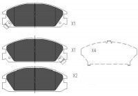 Brake Pad Set, disc brake KBP-2020 Kavo parts