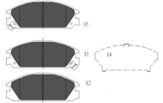 Brake Pad Set, disc brake KBP-2020 Kavo parts