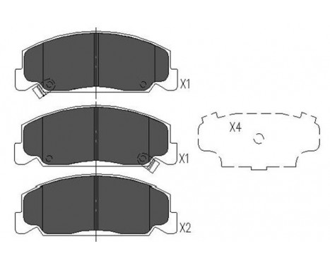 Brake Pad Set, disc brake KBP-2024 Kavo parts