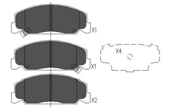 Brake Pad Set, disc brake KBP-2024 Kavo parts